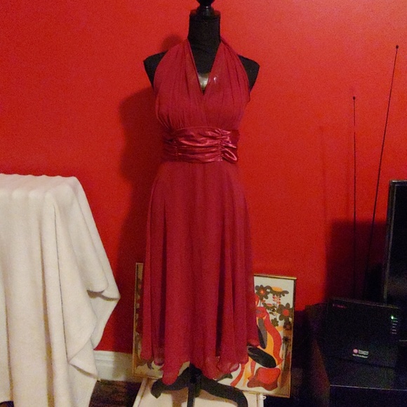 Dress Barn Dresses & Skirts - Wedding Prom Celebration red ruby dress 8/M